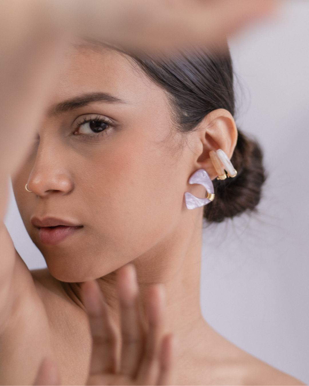 Kolibri Collective Teresita Earrings Mini in vibrant limoncello yellow with non-tarnishing gold wire, feather-light and versatile earrings for casual or evening wear.